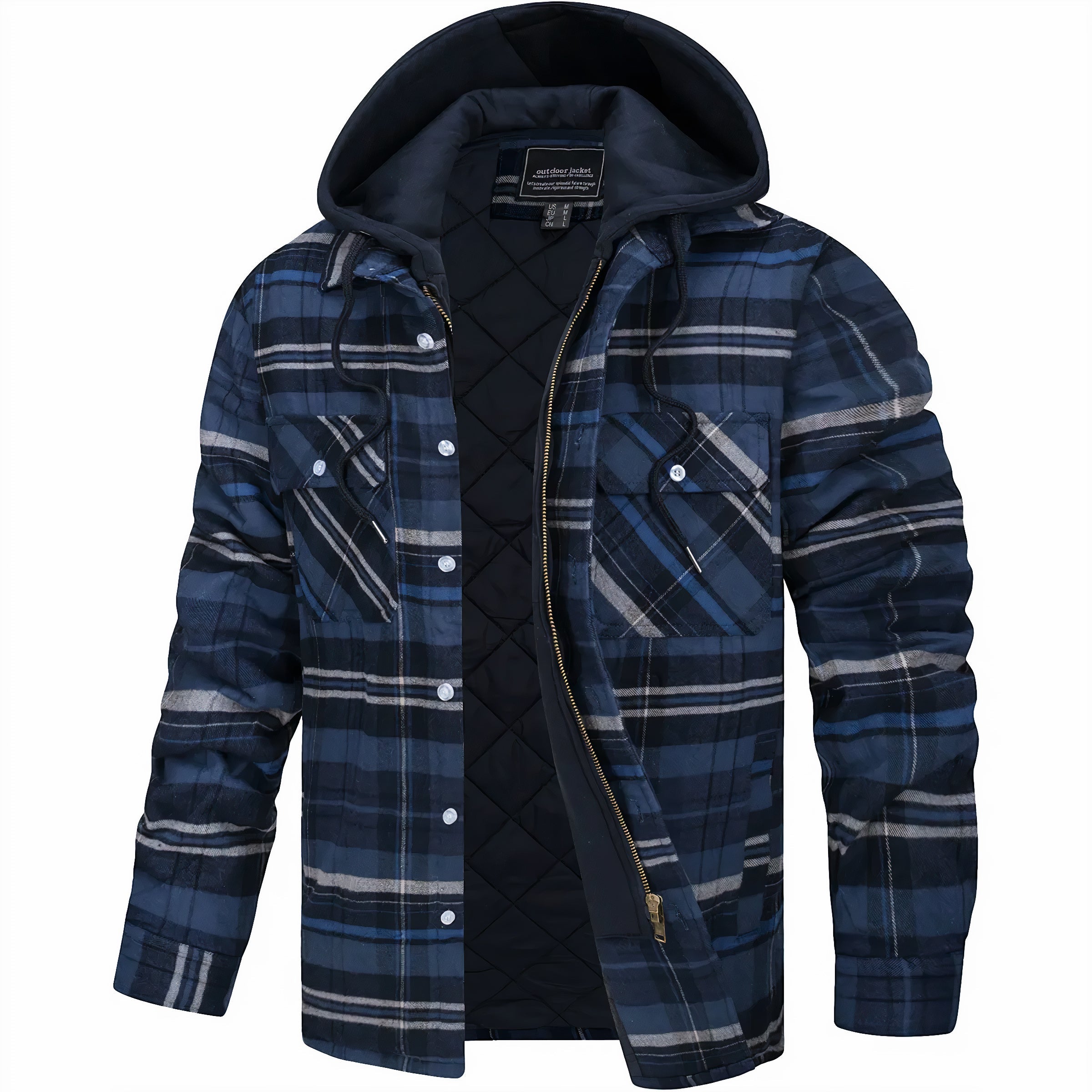 Elmont | Plaid Zip-Up Jacket