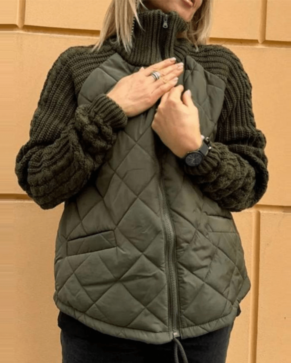 Elmont | Fleece Jacket with Knit Sleeves