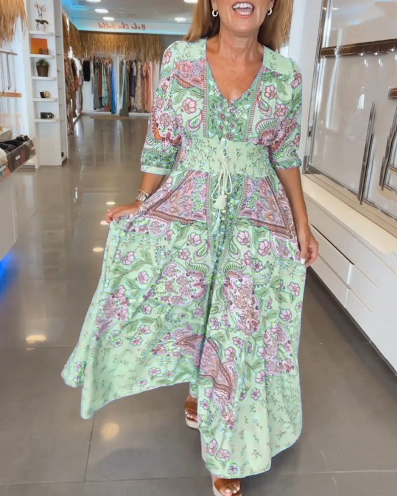 M&H | Smocked Waist Maxi Dress