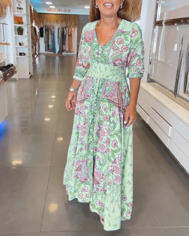 M&H | Smocked Waist Maxi Dress
