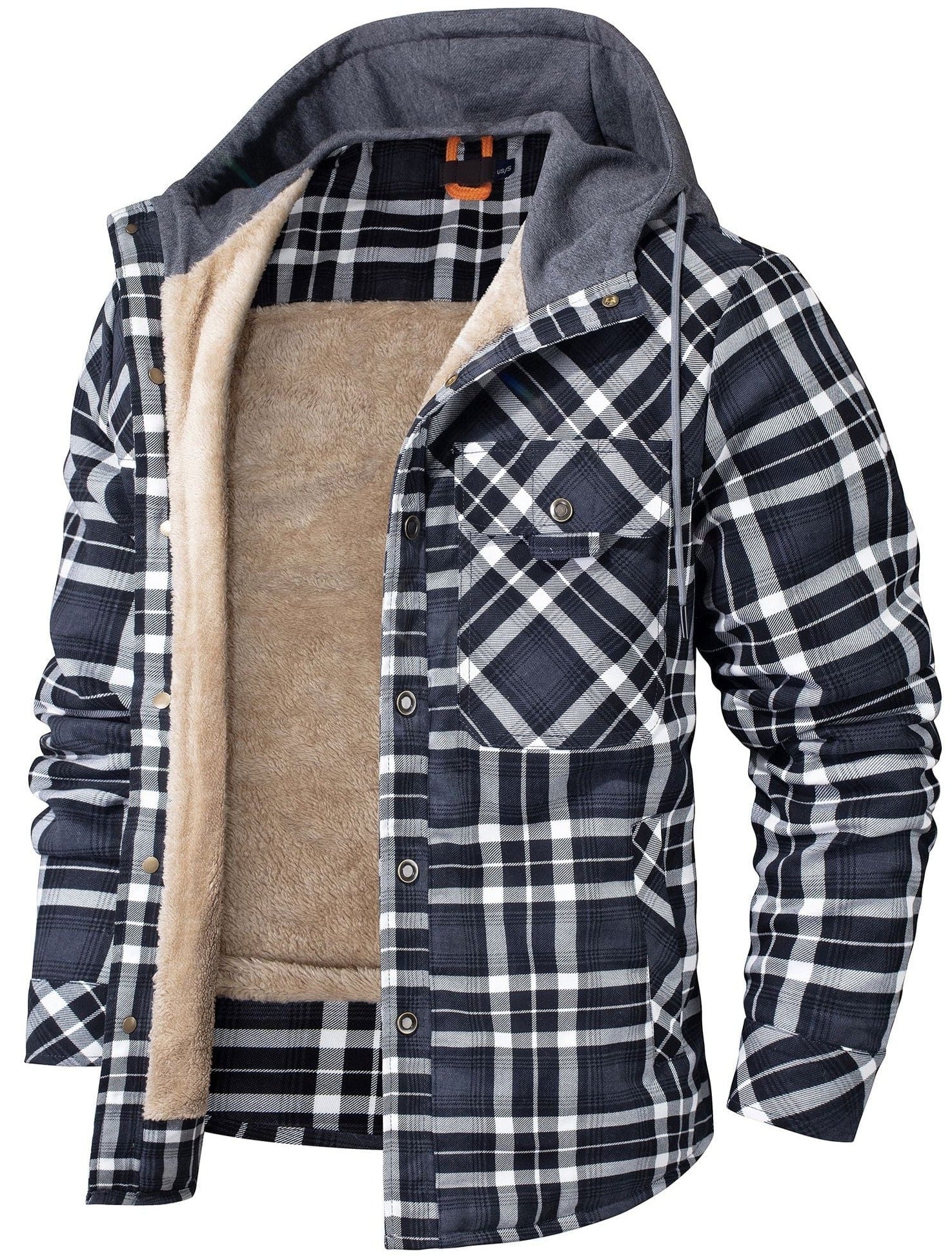 Elmont | Hooded Sherpa-Lined Flannel Jacket
