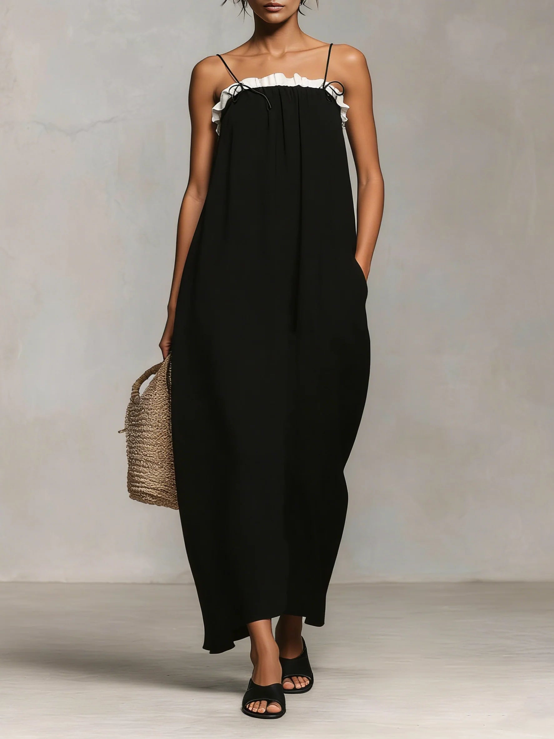M&H | Color-Block Maxi Dress