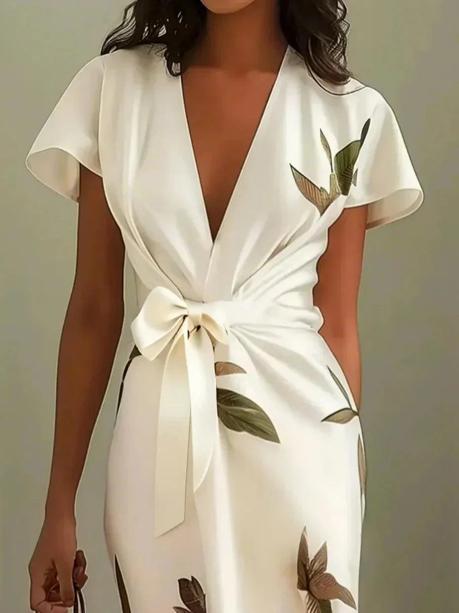 M&H | Knotted Wrap Midi Dress