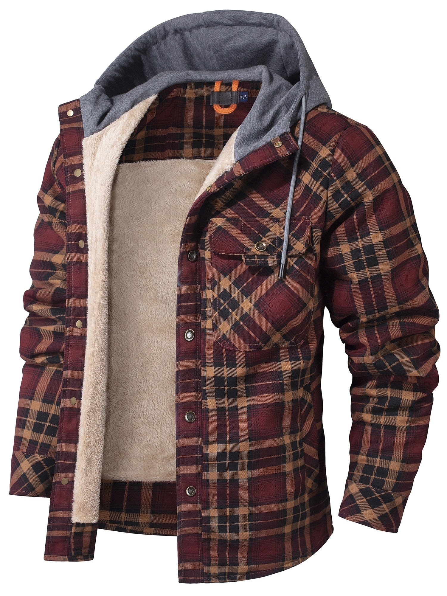 Elmont | Hooded Sherpa-Lined Flannel Jacket