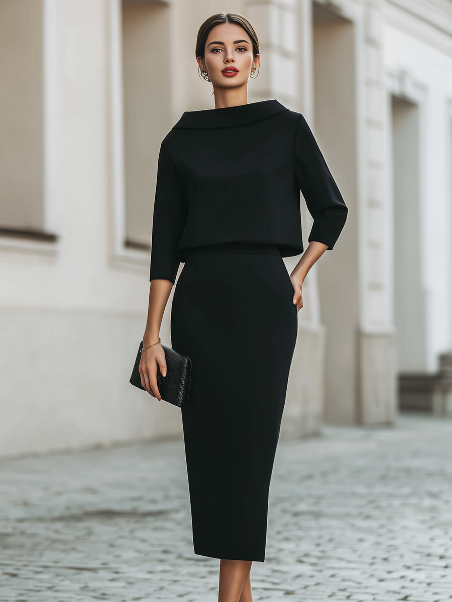 M&H | Structured Two-Piece Midi Dress