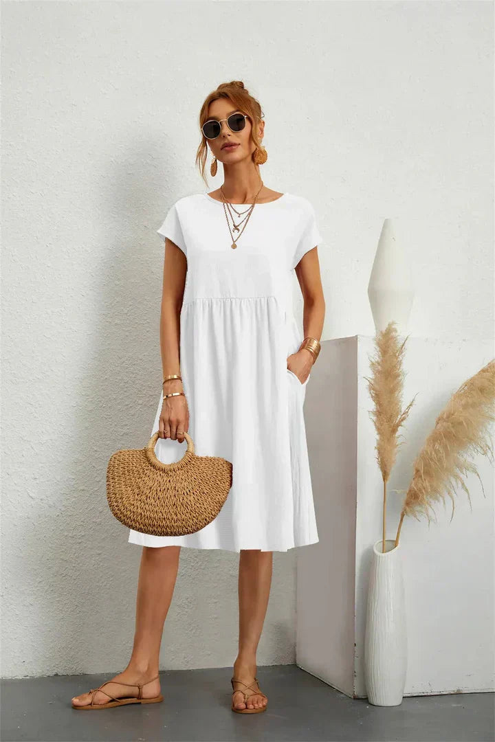 Aisha | Midi Dress with Side Pockets