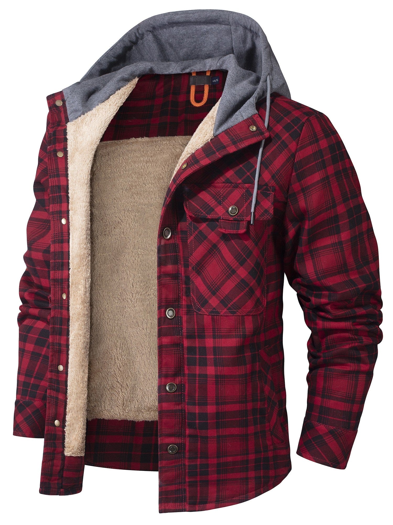 Elmont | Hooded Sherpa-Lined Flannel Jacket