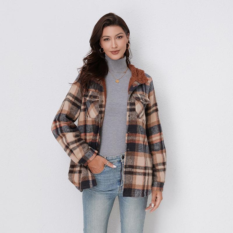 Elmont | Women's Plaid Hooded Flannel Jacket