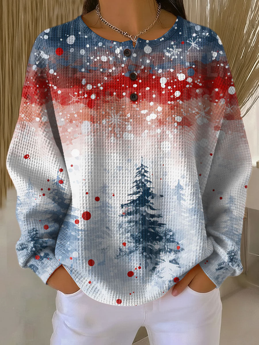 Elmont | Waffle Knit Pine Tree Sweater