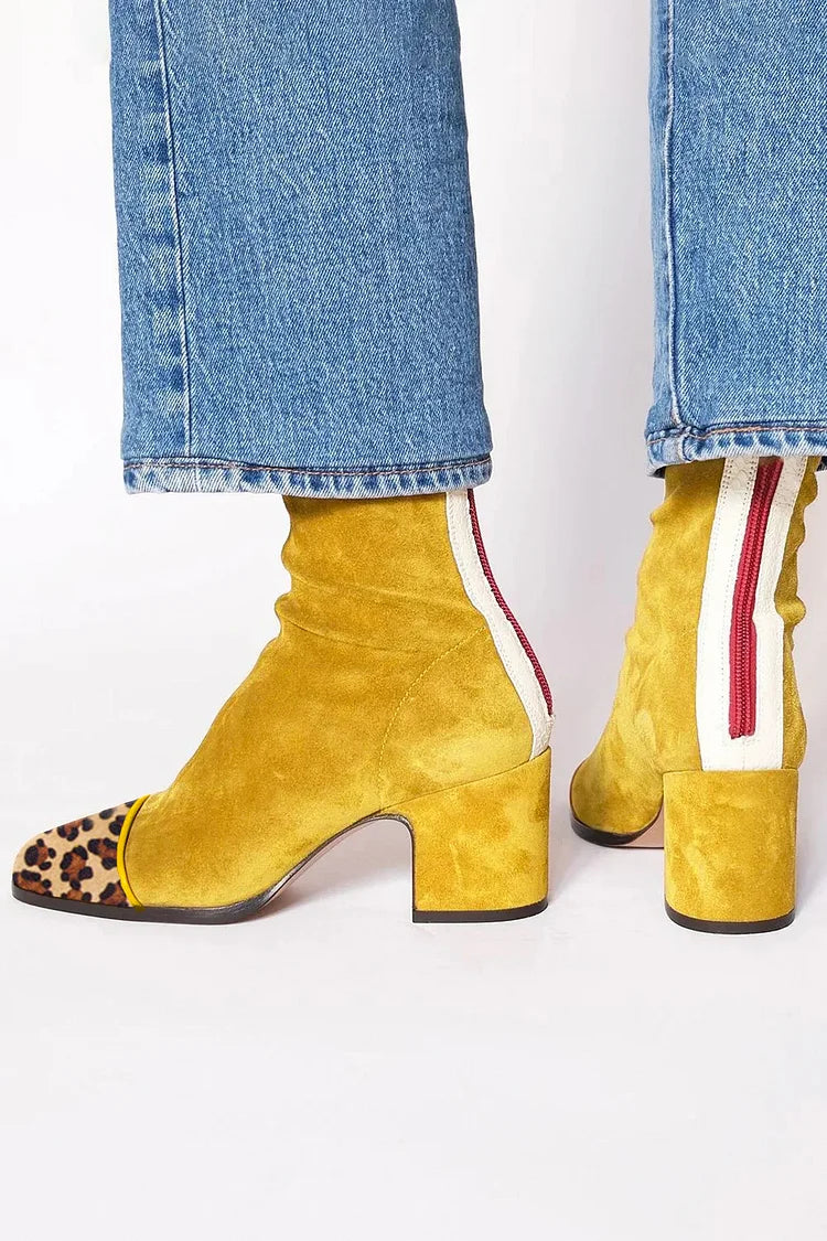 Elmont | Mid-Heel Ankle Boot with Back Zipper