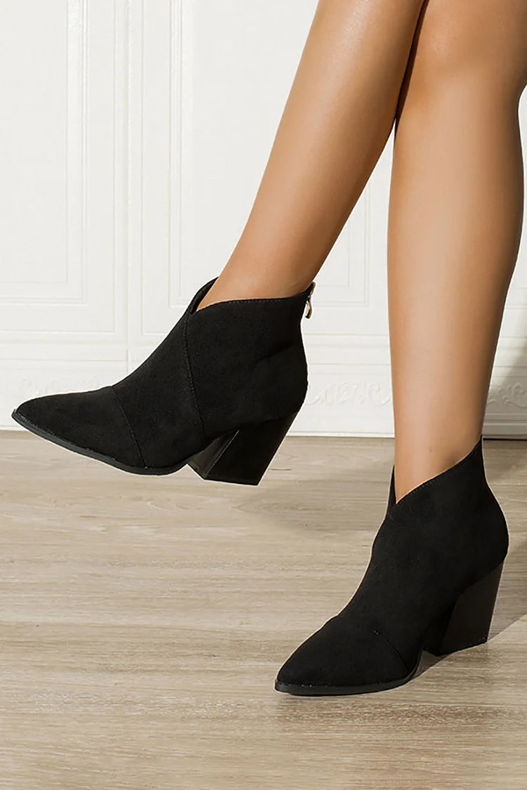 Elmont | Pointed-Toe Suede-Effect Ankle Boots