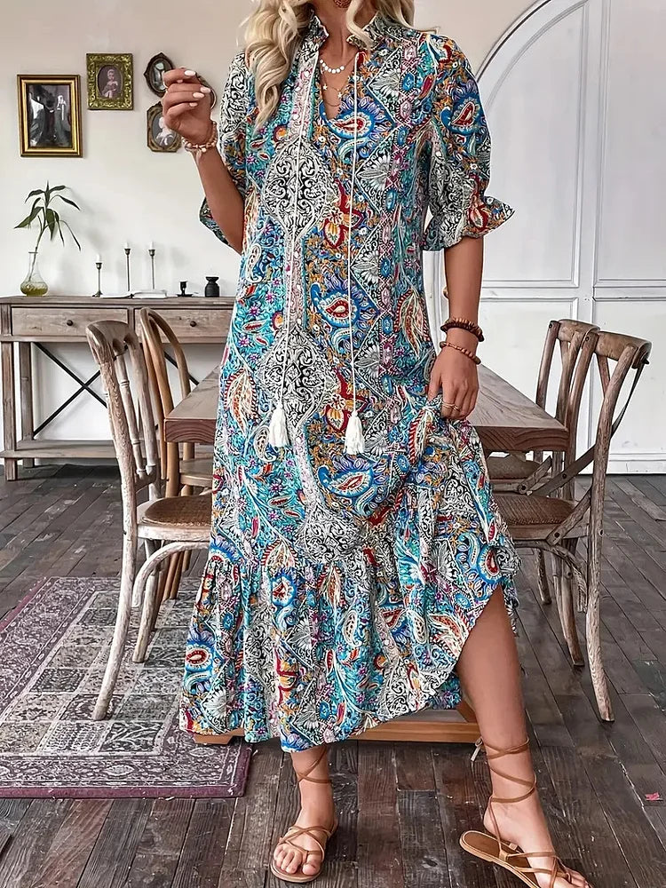 M&H | Bohemian Printed Midi Dress