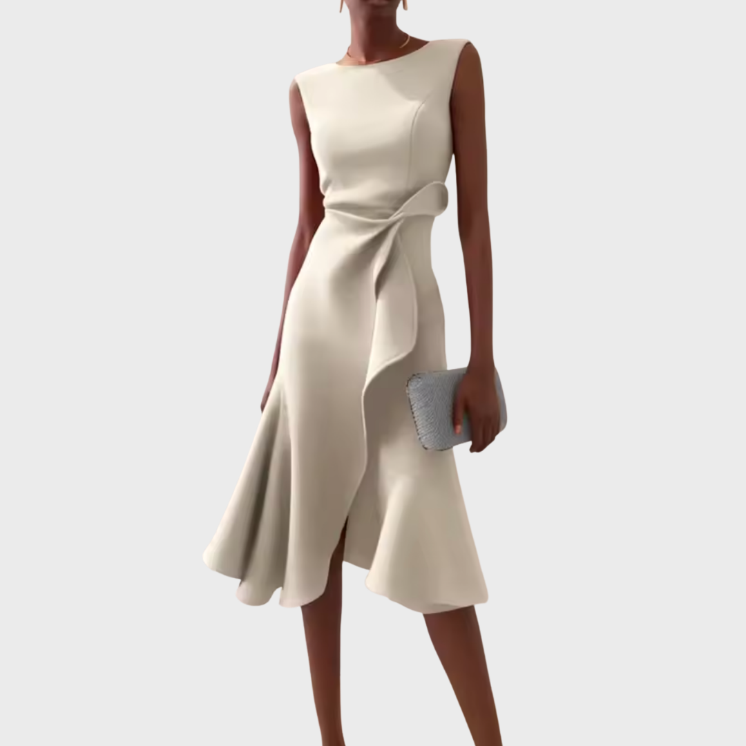Maya | Ruffle Hem Wrap Midi Dress