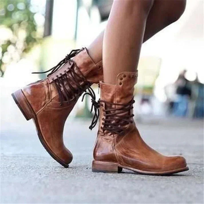 Elmont | Lace-Up Boots with Studded Trim