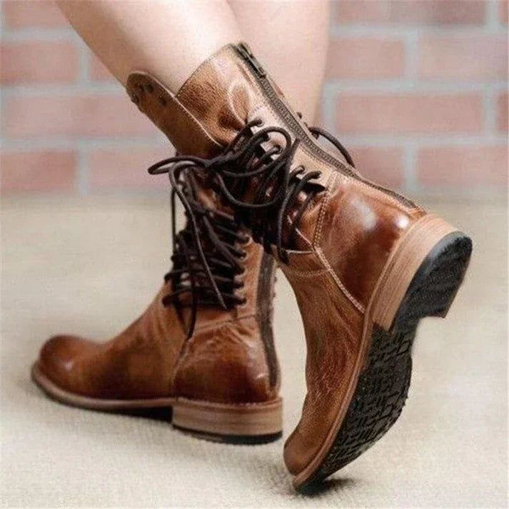 Elmont | Lace-Up Boots with Studded Trim