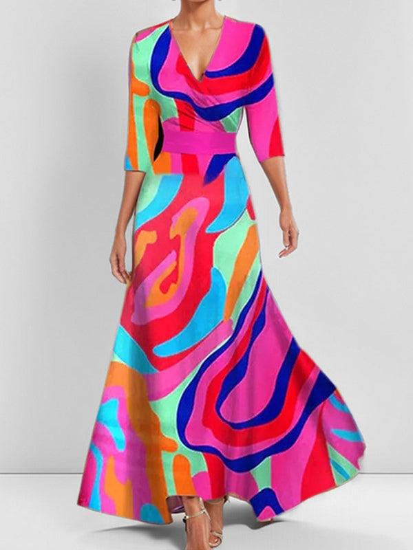 M&H | Mid Sleeve Maxi Dress
