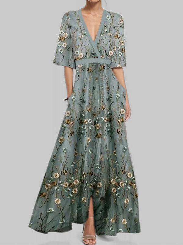 M&H | Mid Sleeve Maxi Dress