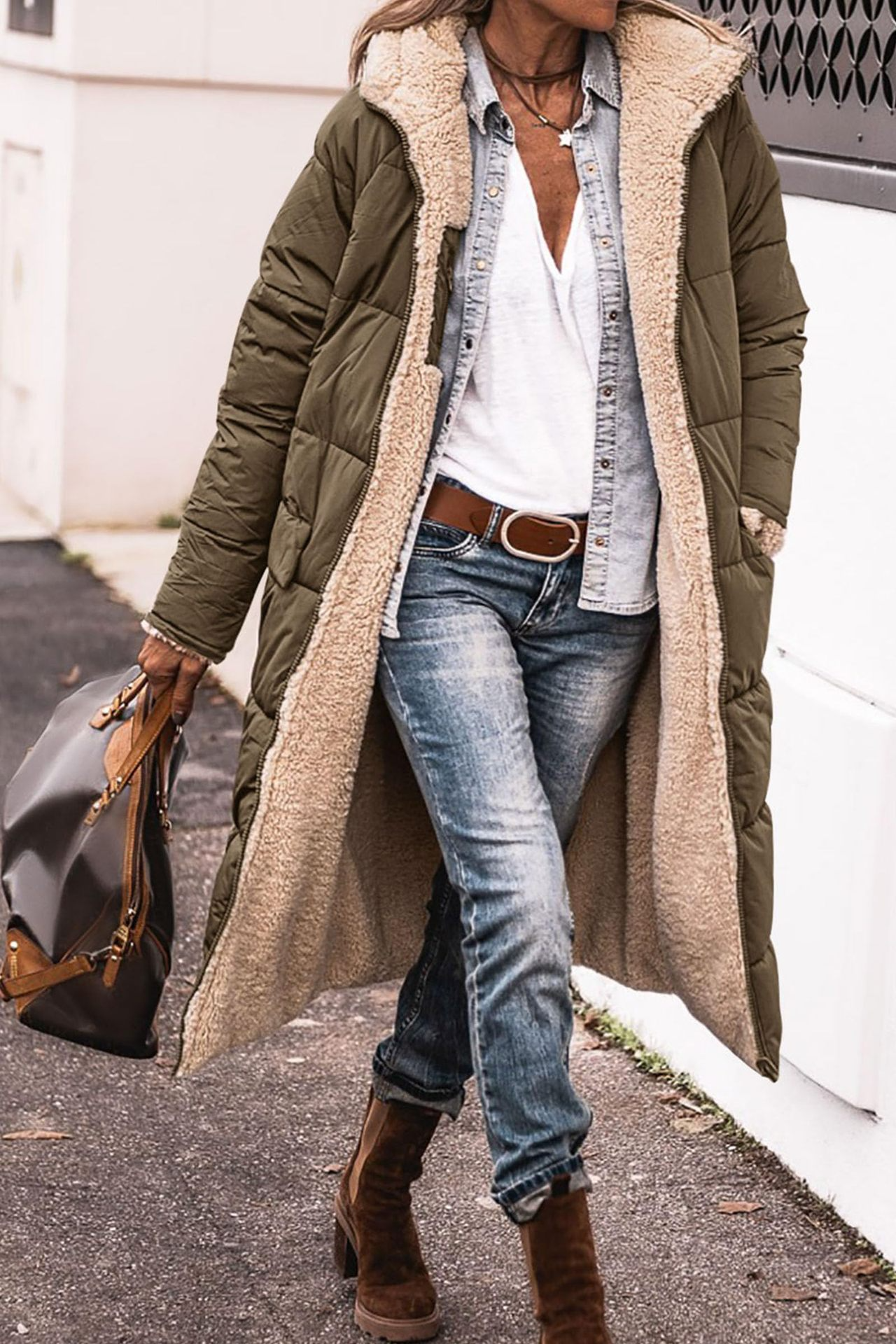 Elmont | Reversible Sherpa Hooded Coat