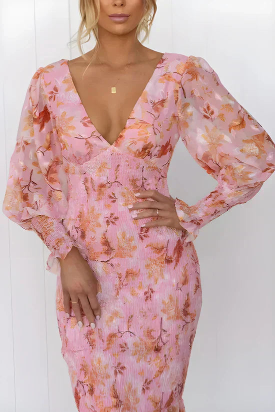 M&H | Floral Puff Sleeve Dress