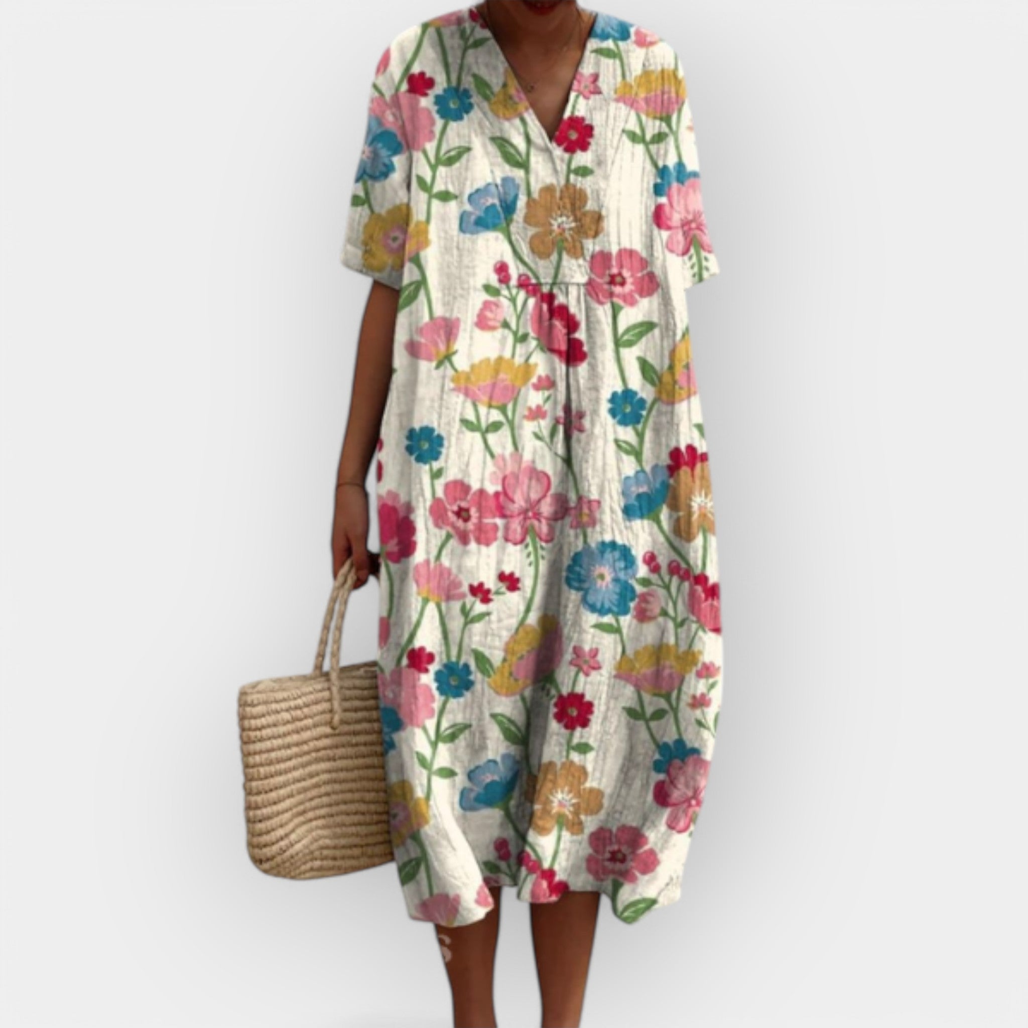 Monica | Floral Breathable Cotton Sundress