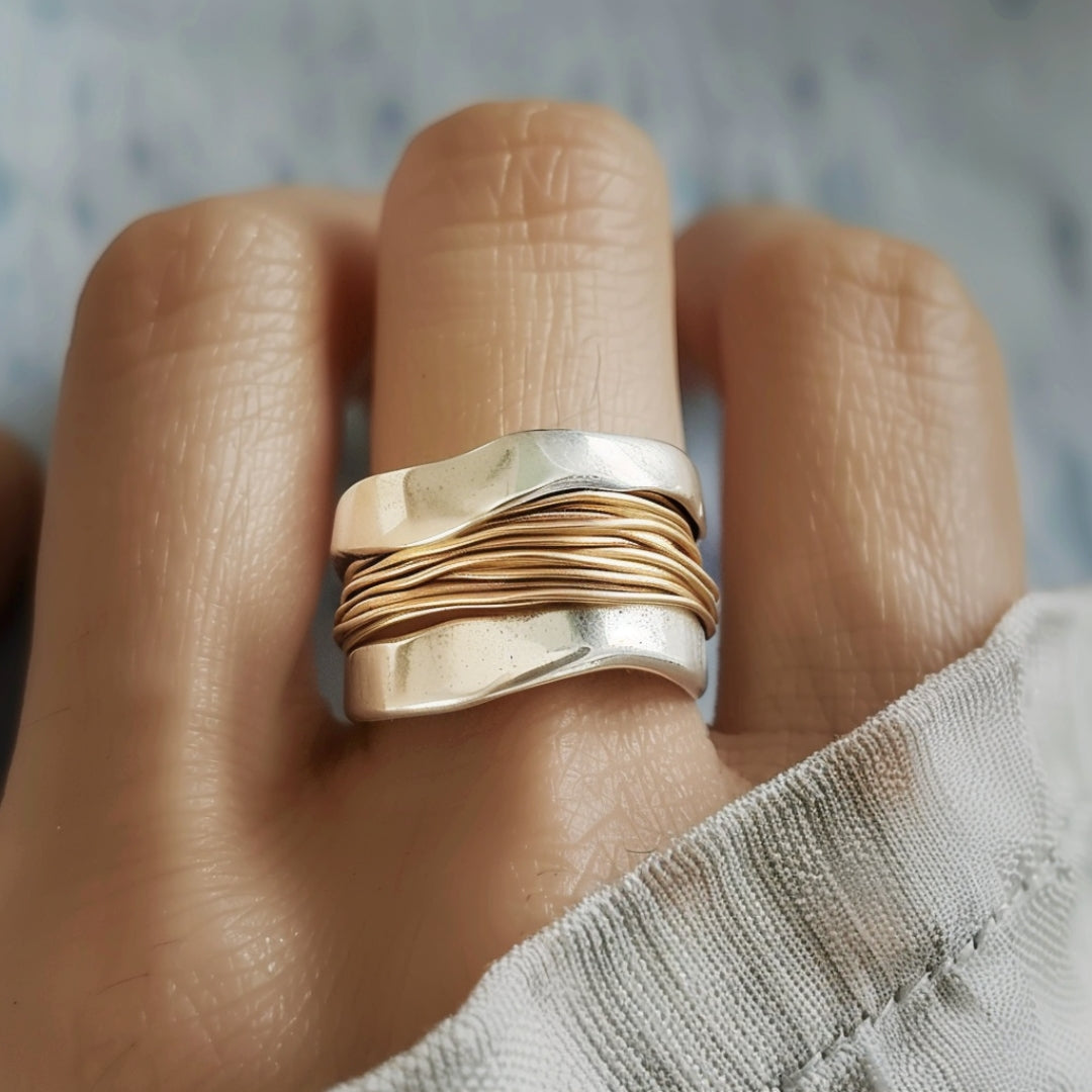 Elmont | Two-Tone Threaded Ring