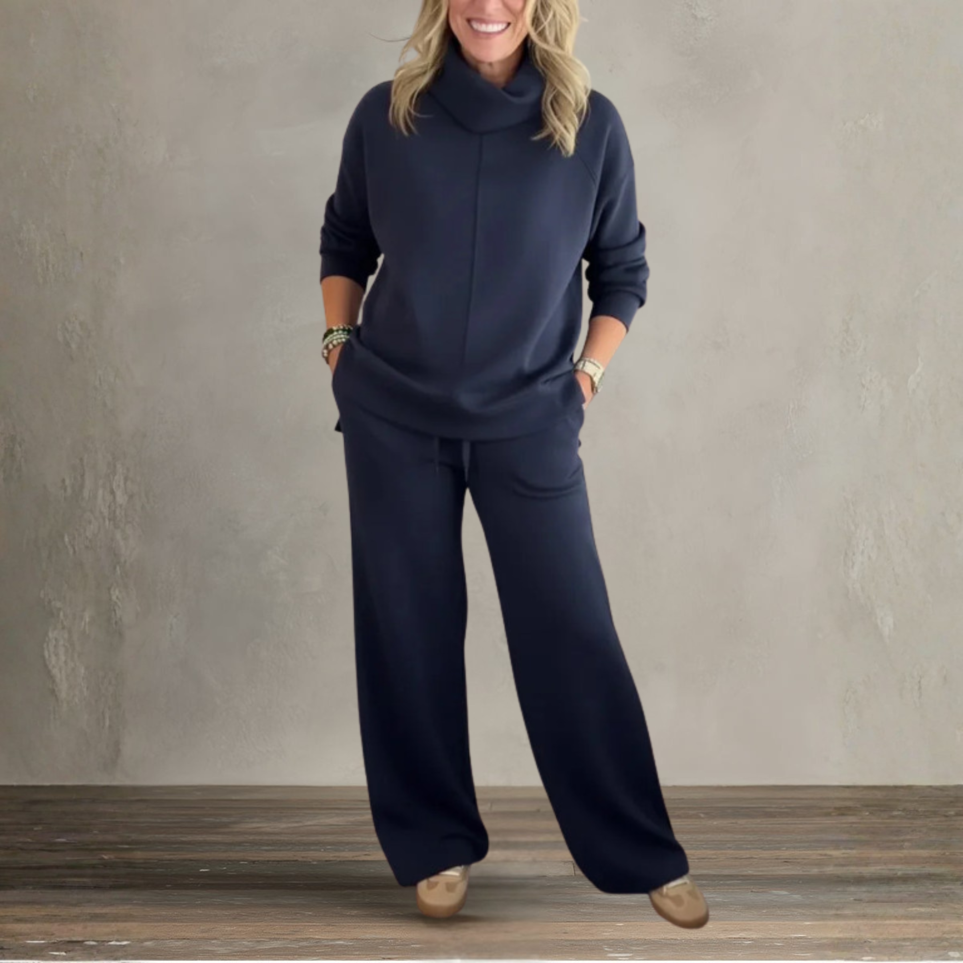 Elmont | High-Collar Casual Set