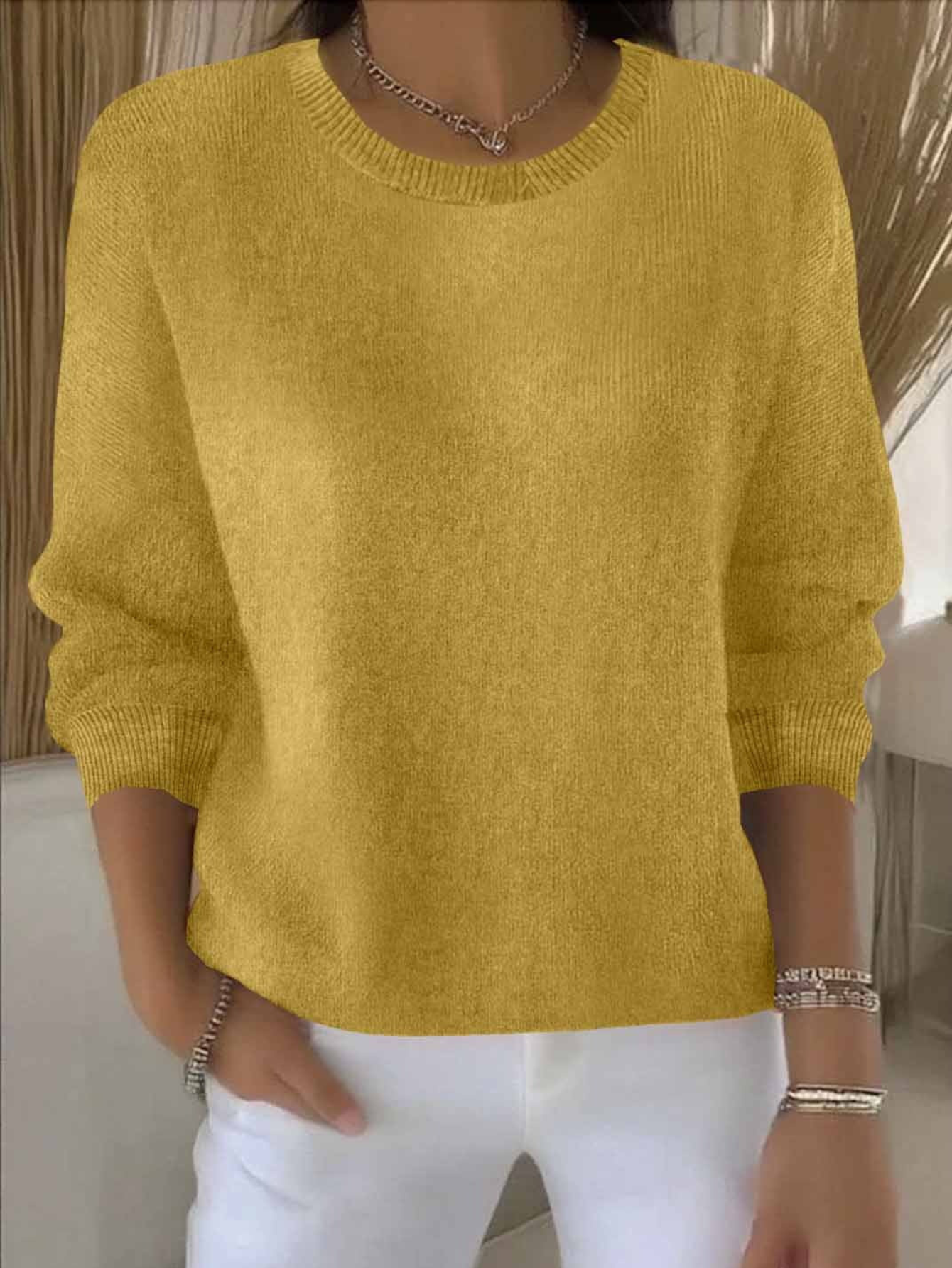 Monica | Textured Knit Pullover Sweater