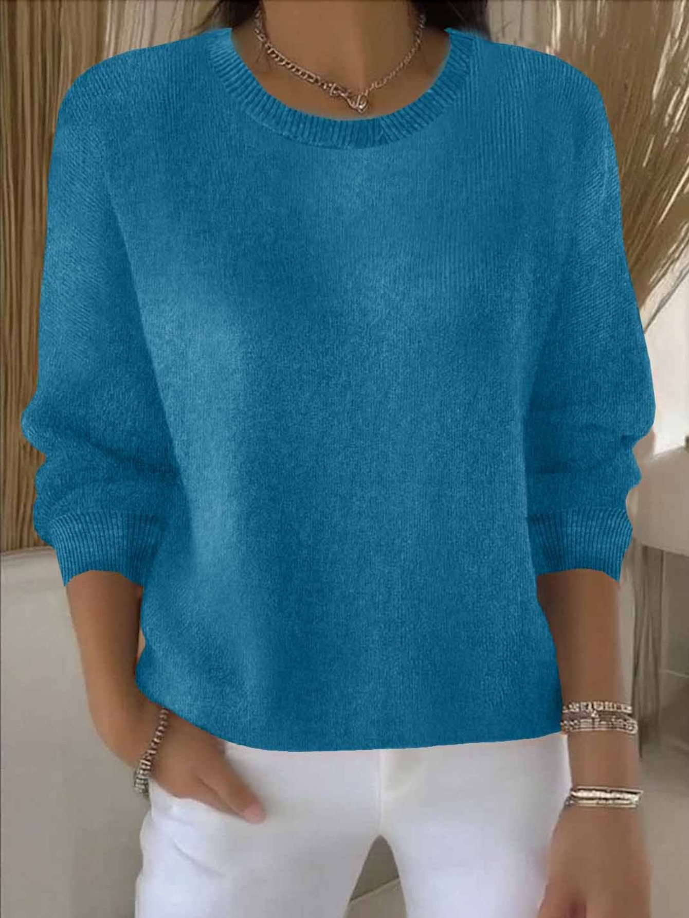 Monica | Textured Knit Pullover Sweater