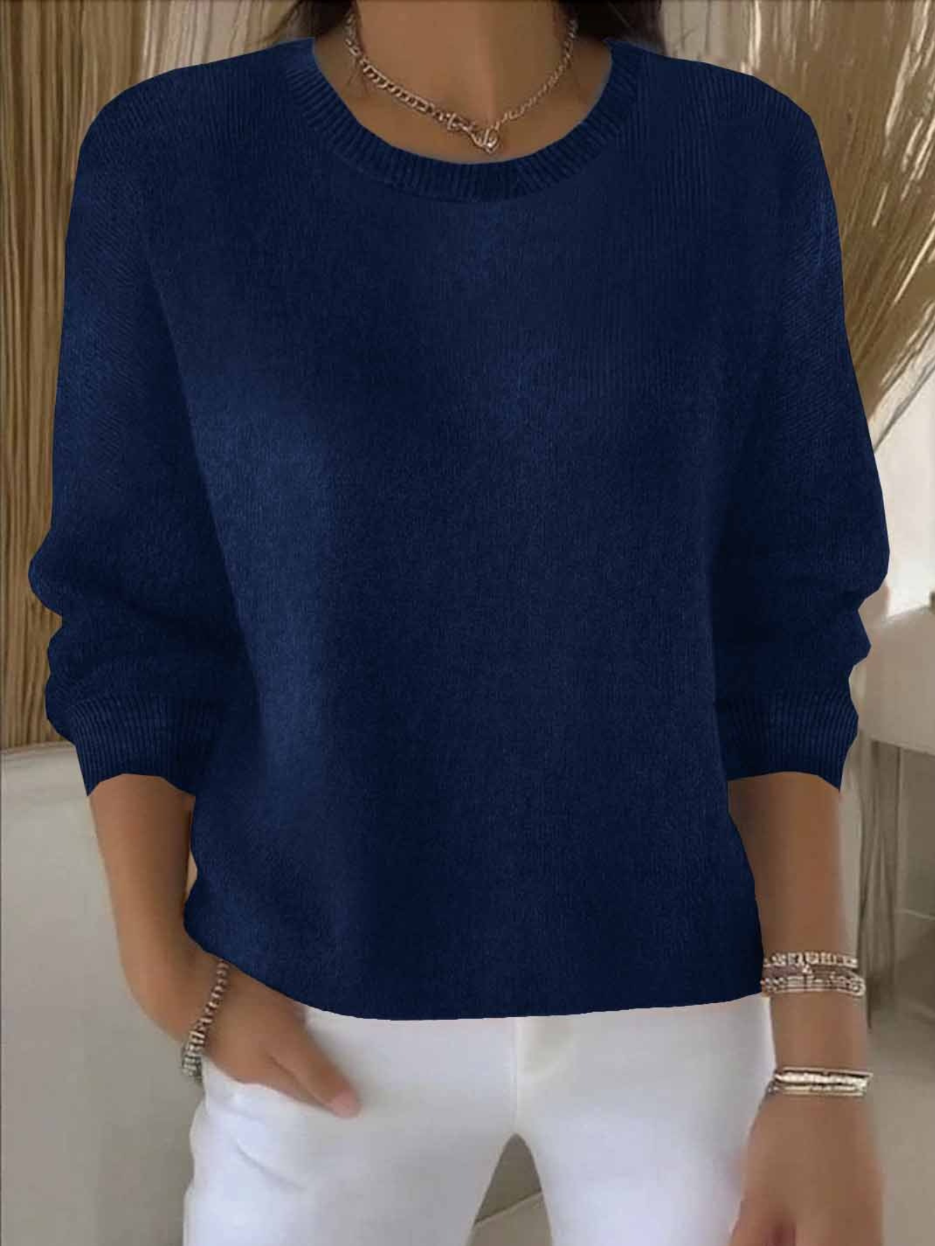 Monica | Textured Knit Pullover Sweater