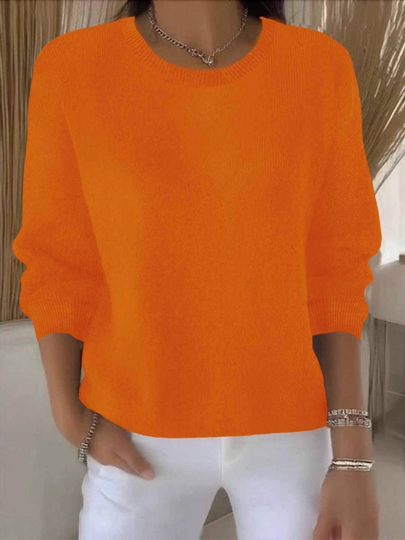 Sarah | Textured Knit Pullover Sweater