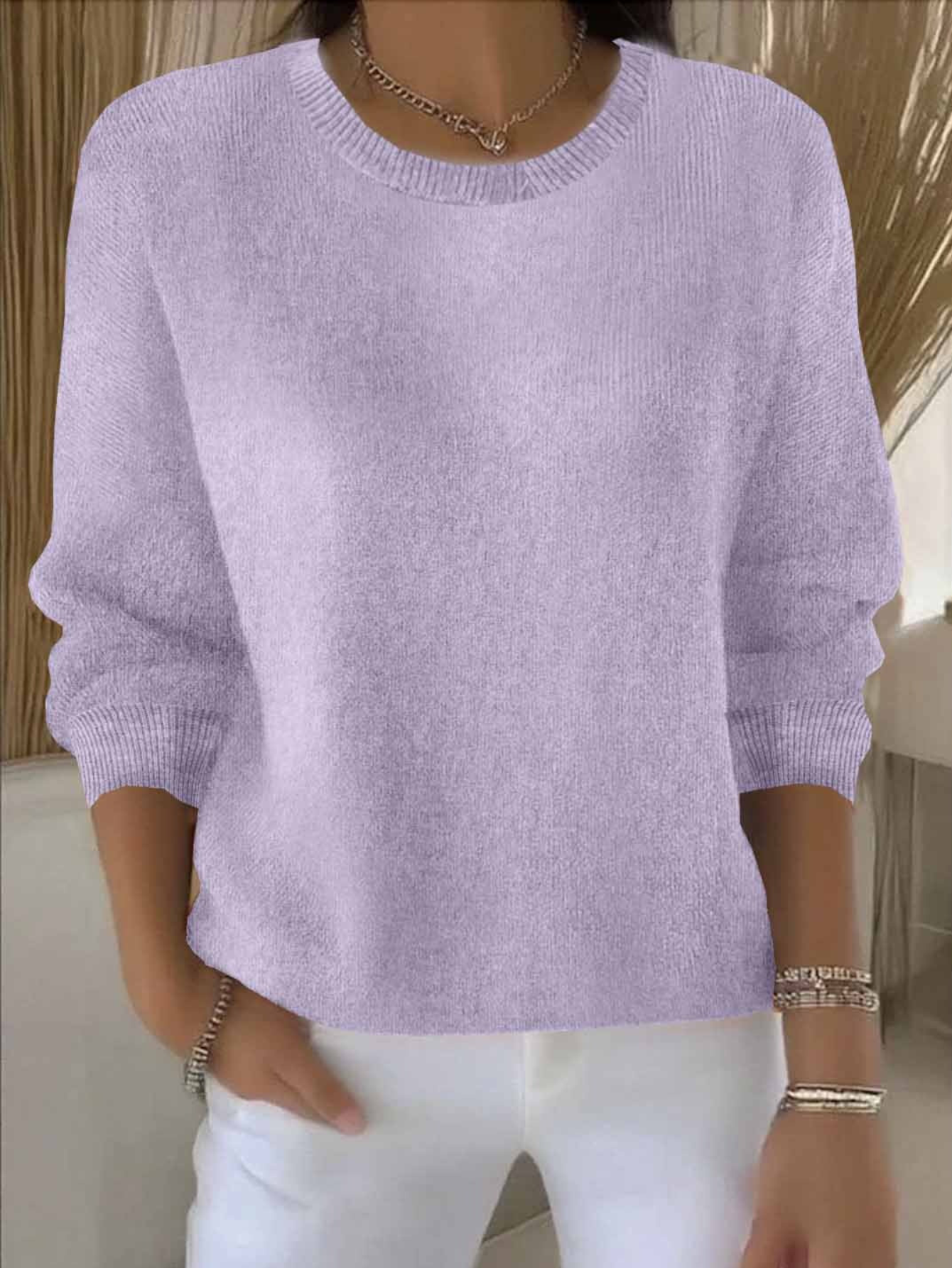 Monica | Textured Knit Pullover Sweater