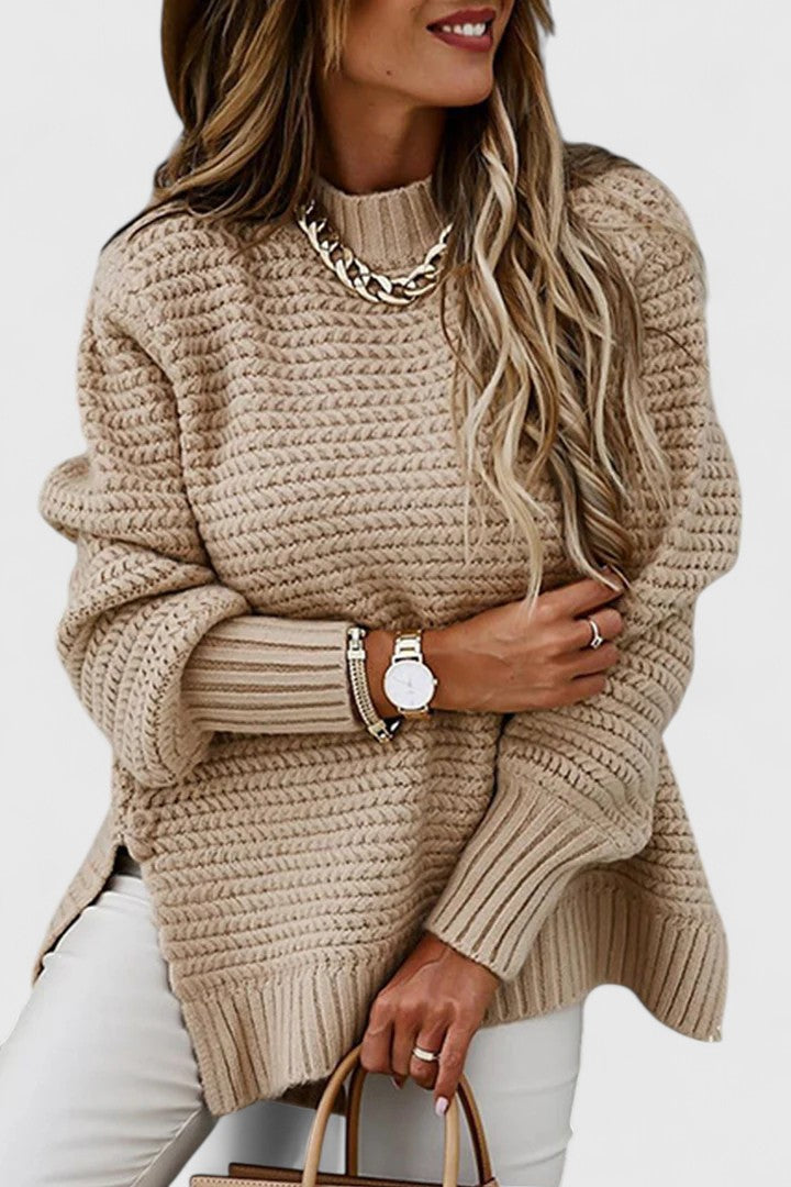 Elmont | Slit-Hem Crewneck Sweater