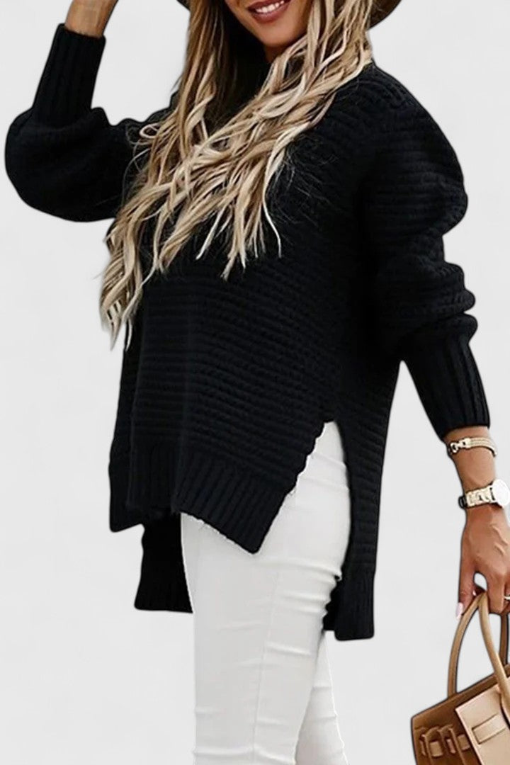 Elmont | Slit-Hem Crewneck Sweater