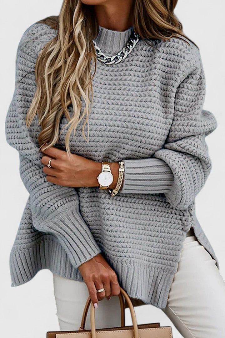 Elmont | Slit-Hem Crewneck Sweater