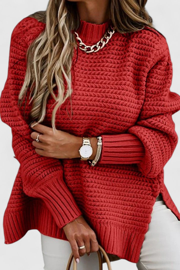 Elmont | Slit-Hem Crewneck Sweater