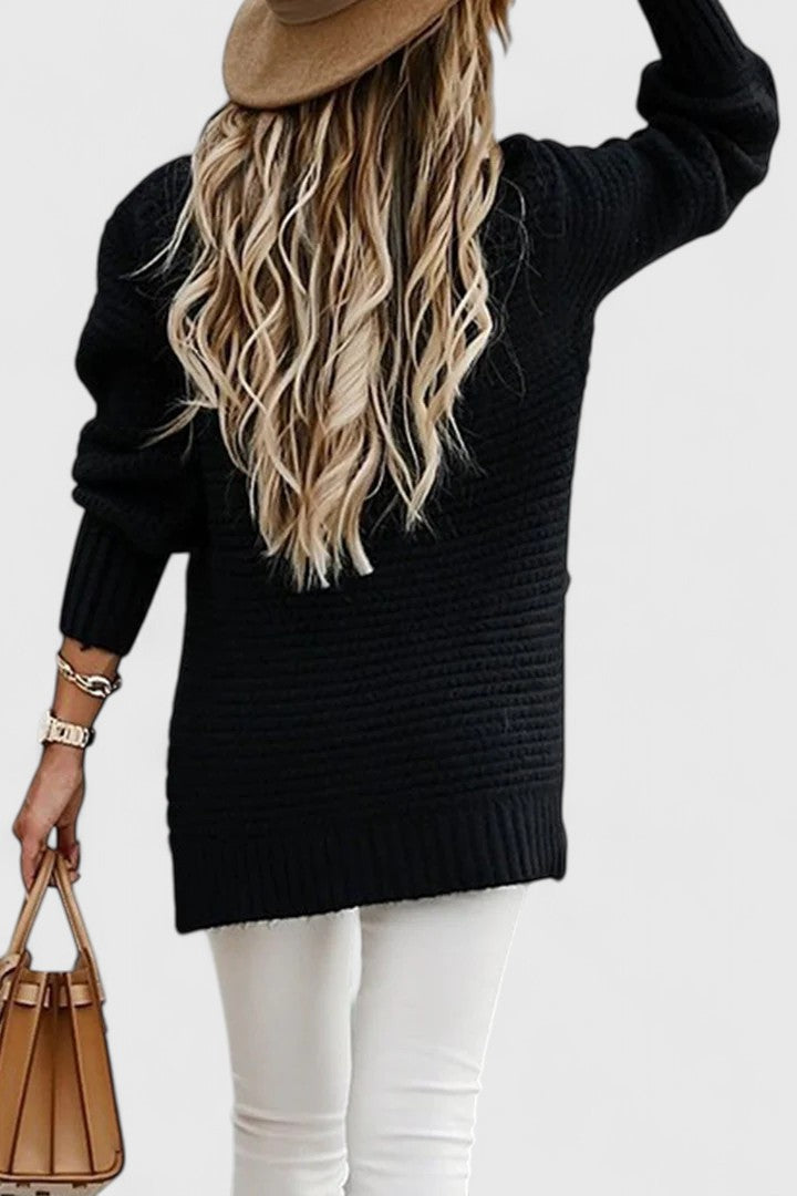Elmont | Slit-Hem Crewneck Sweater