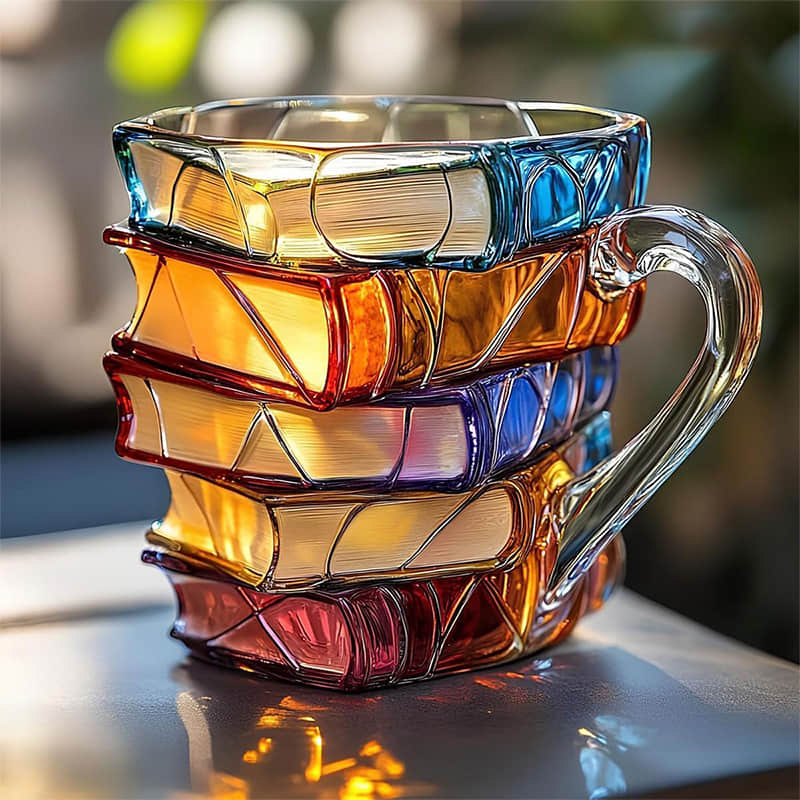 Elmont | 3D Book Spine Glass Mug