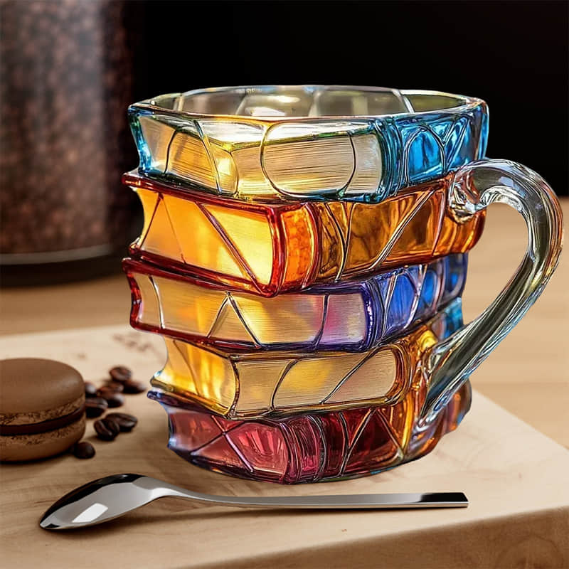 Elmont | 3D Book Spine Glass Mug