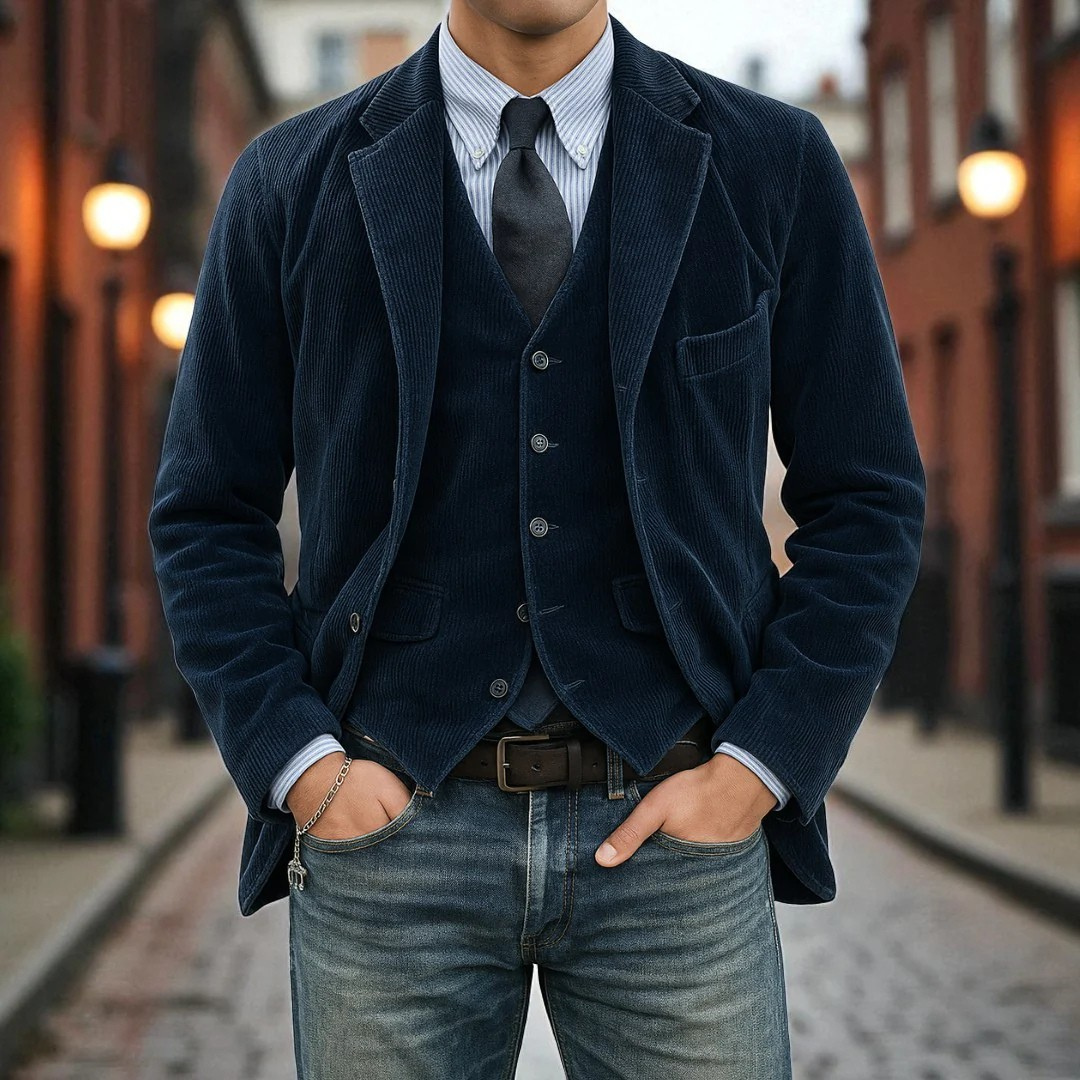 Elmont | Blazer and Corduroy Vest Set