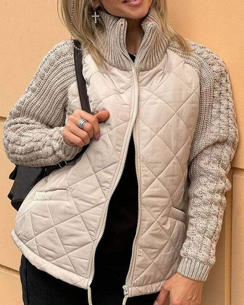 Elmont | Fleece Jacket with Knit Sleeves