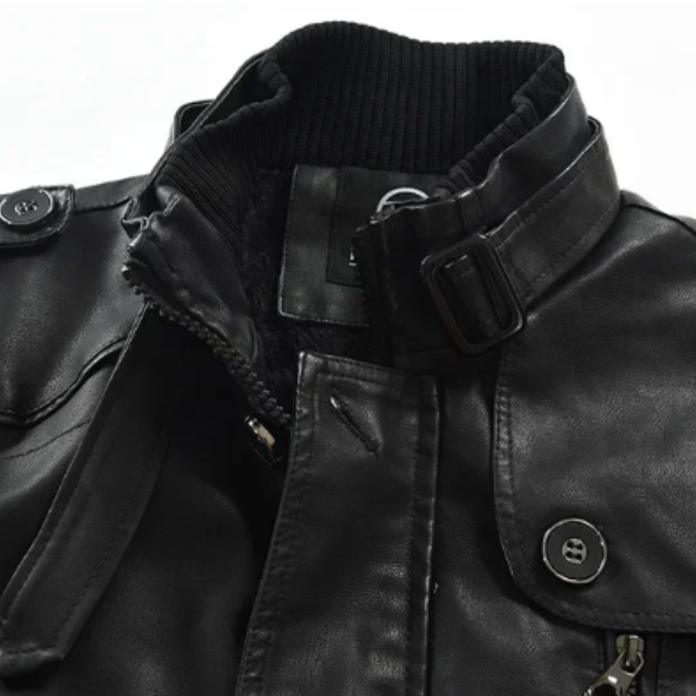 Elmont | Men's Long Leather Coat