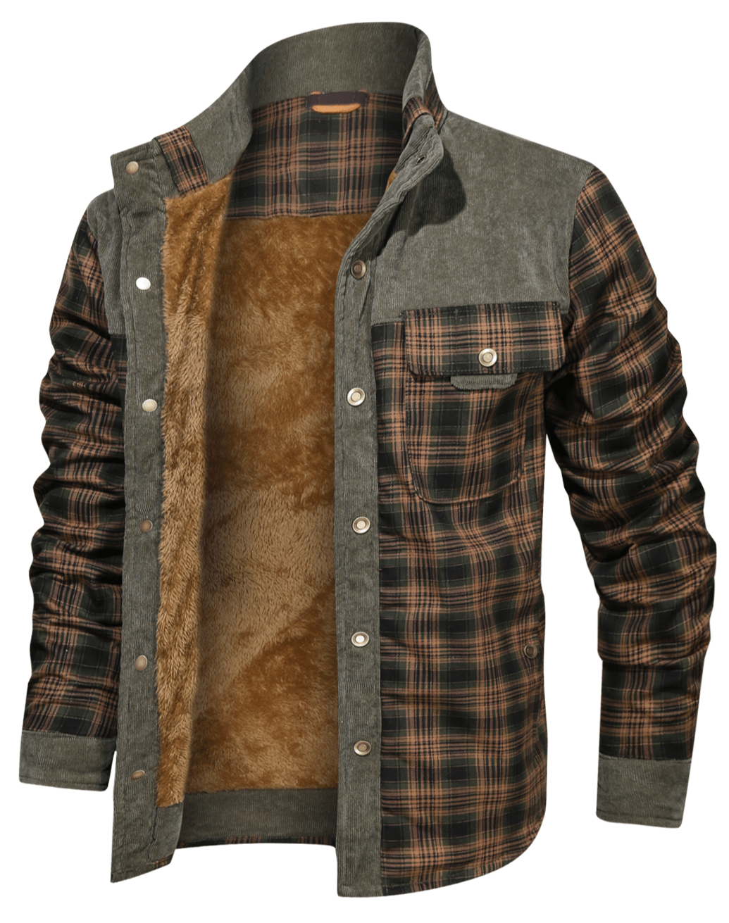 Elmont | Faux-Fur-Lined Flannel Jacket