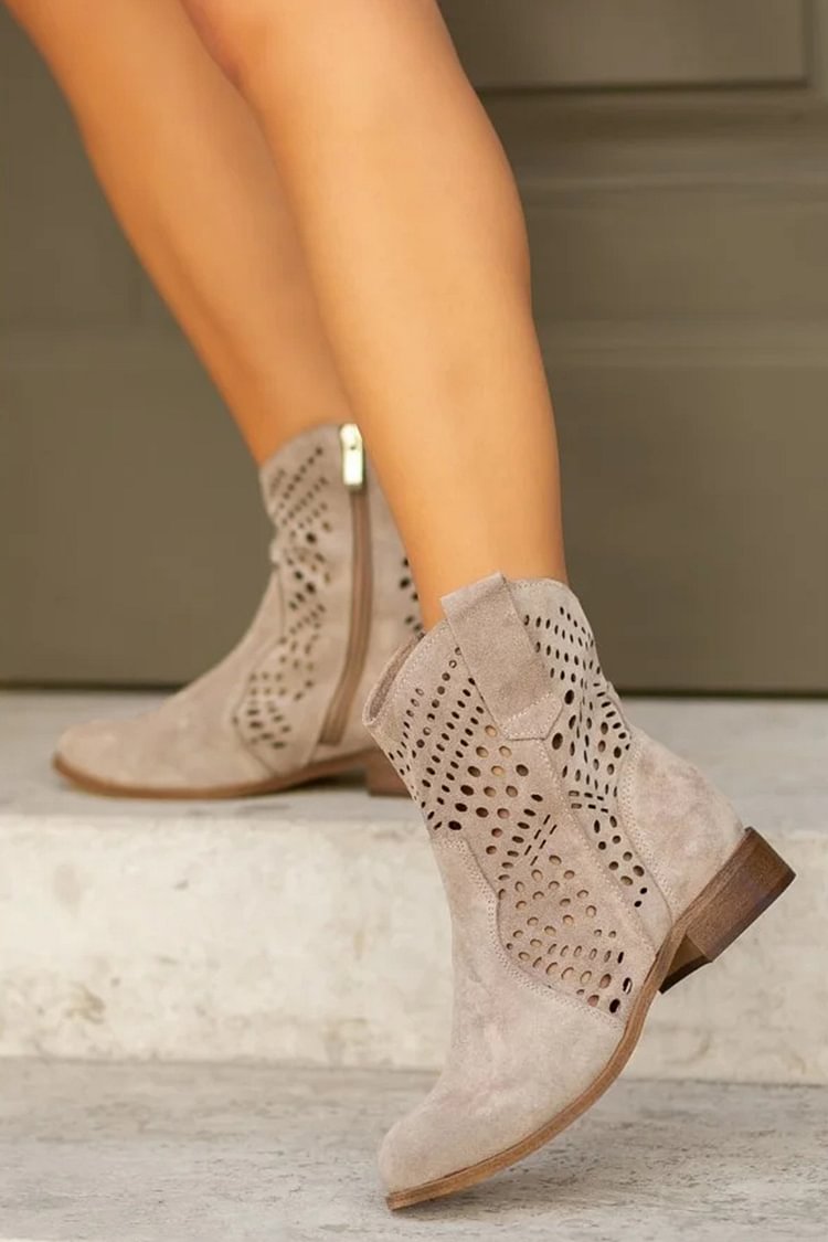 Elmont | Perforated Side-Zip Ankle Boot