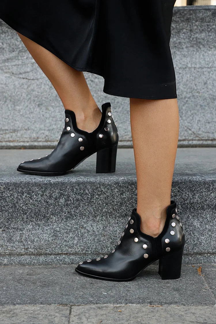 Elmont | Studded Block-Heel Ankle Boot