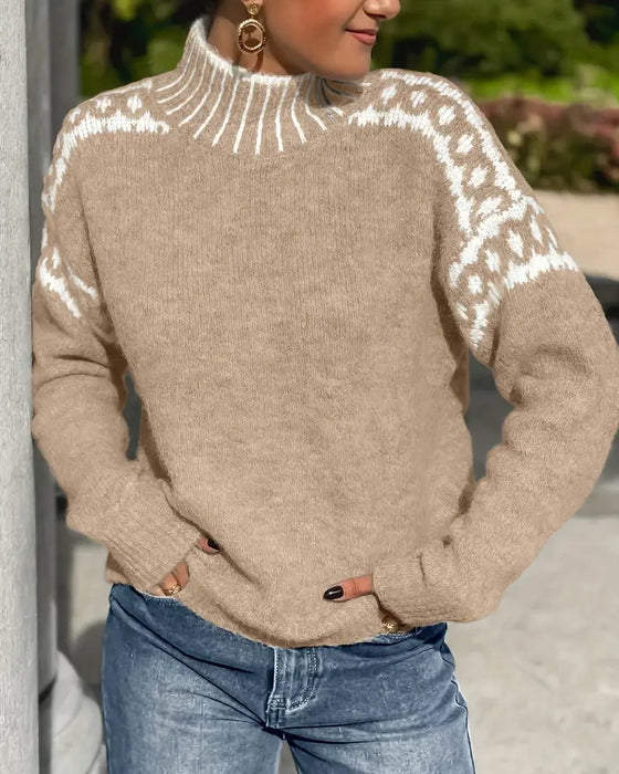 Elmont | High-Neck Wool-Blend Fair Isle Sweater