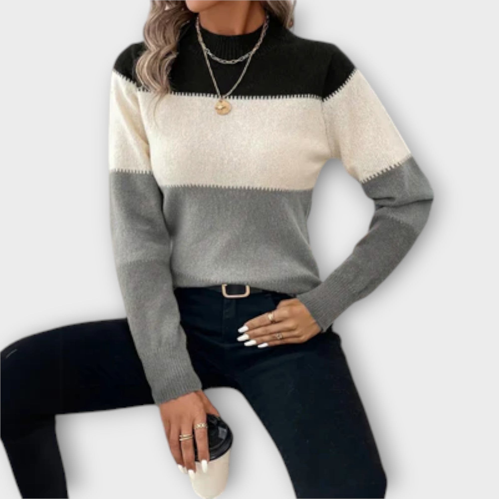 Elmont | Striped Crewneck Sweater