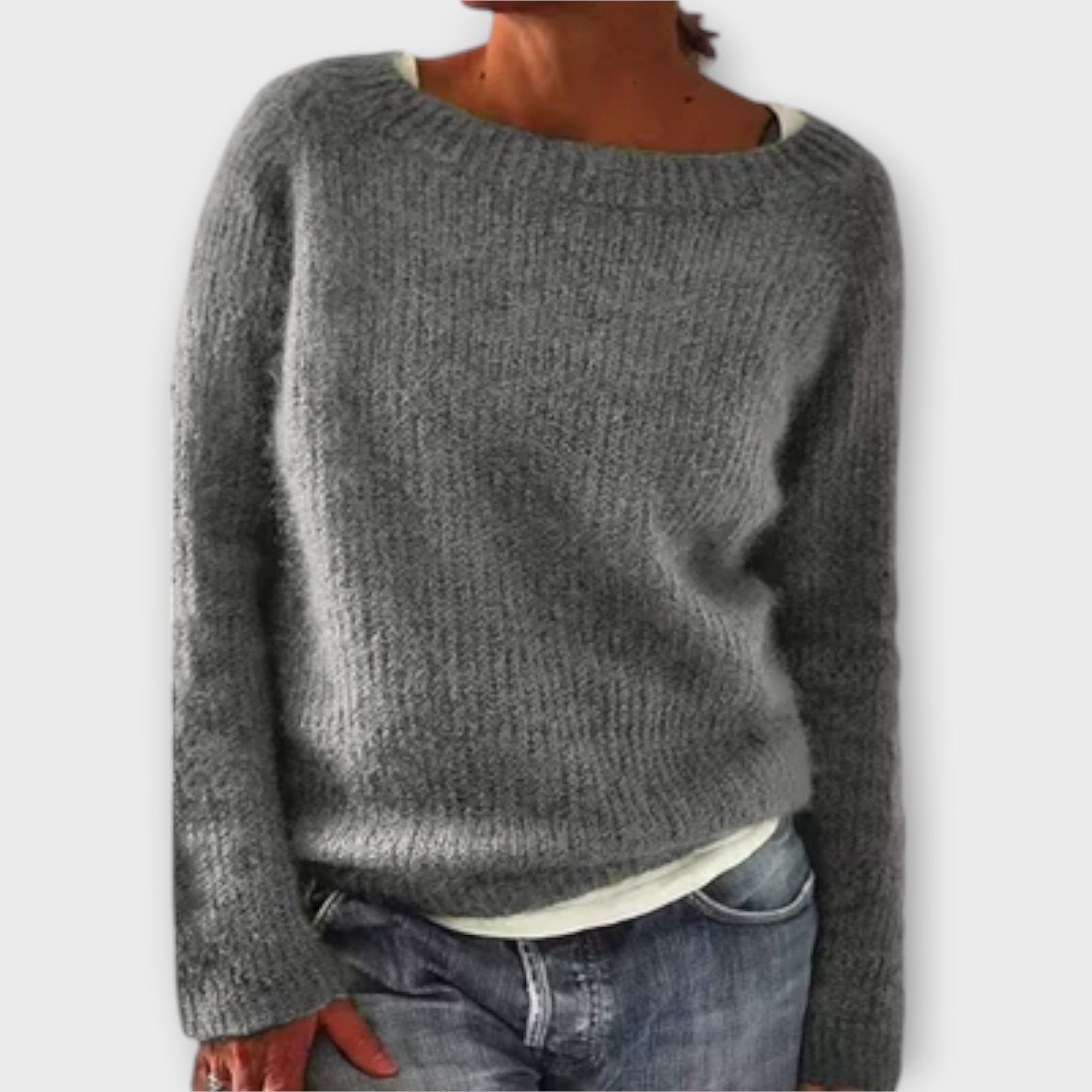 Elmont | Oversized Crewneck Knit Sweater
