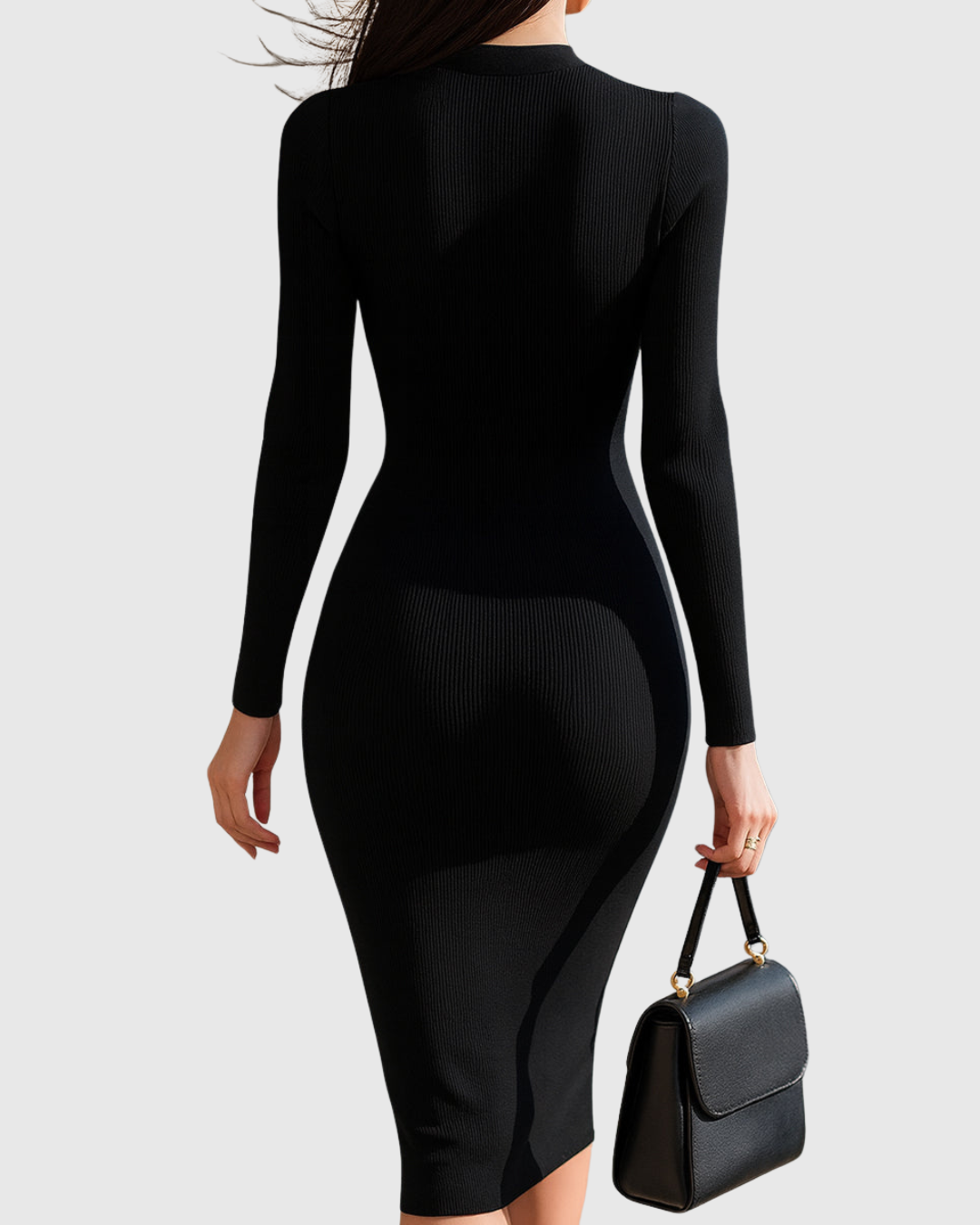 M&H | Front-Zip Midi Dress