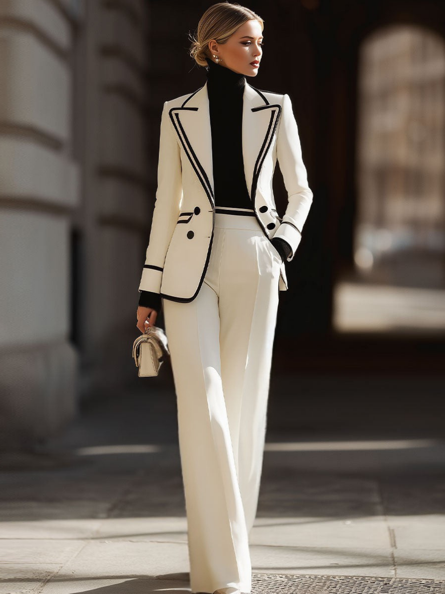 M&H | Tailored Set with Double-Breasted Blazer