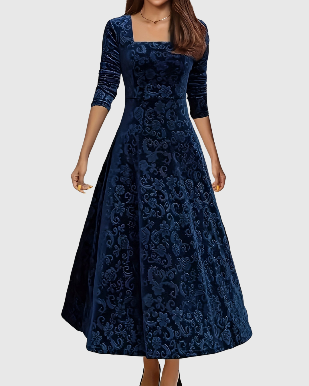 M&H | Textured Formal Midi Dress